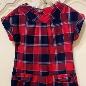 Mayoral Girls Plaid Dress - Size 4
